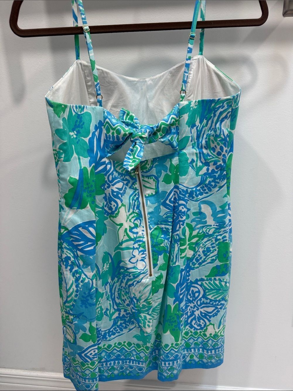Lilly Pulitzer Blue & Green Floral Slip Dress - Picture 3 of 3